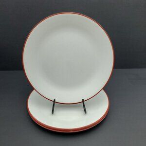 Corelle Red Hoops Dinner Plates Corning Radiant Red Banded Dinner Plates